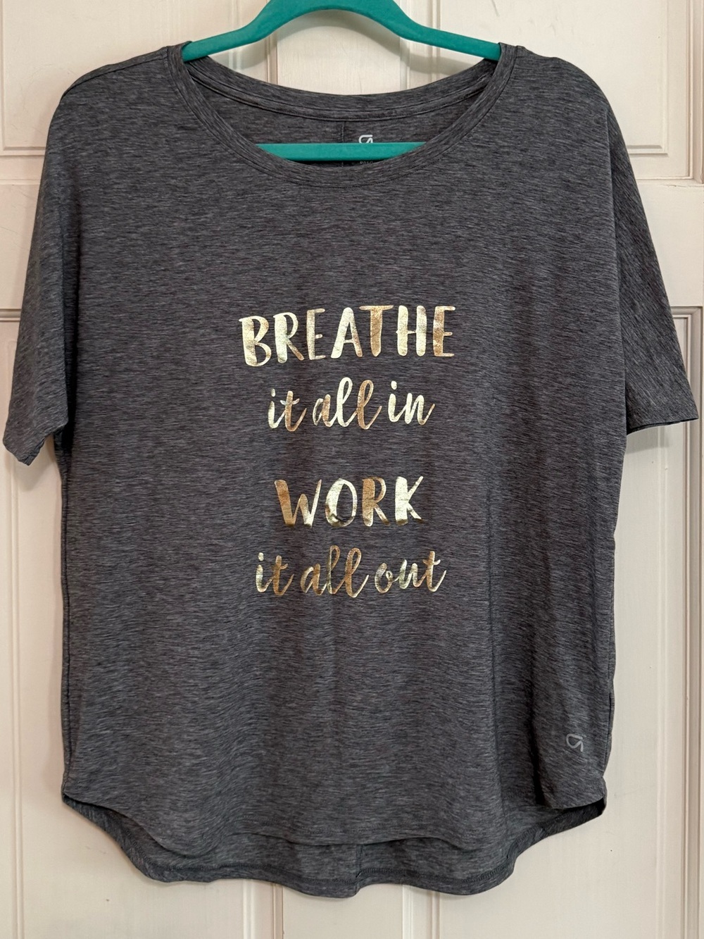 GAPFit Heather Gray Breathable Active Tee